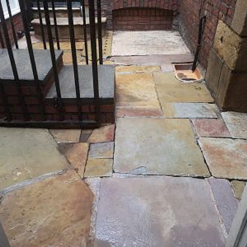 After picture of small patio cleaned.